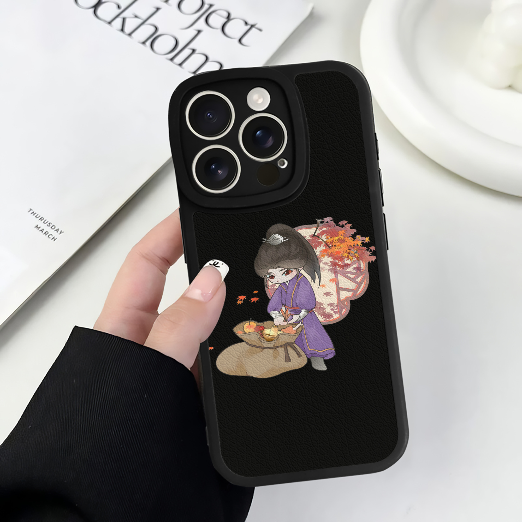 （画像用） Ne Zha 2 ナタ 魔童の大暴れ 【iPhone 16シリーズ対応】シリコンスマホケース（レザー調） 材質：シリコン